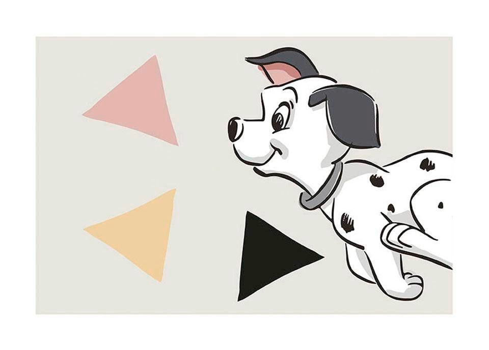 Komar Bild "101 Dalmatiner Angles Landscape" Disney 1 Stk. tlg. Wandbild zur Dekoration im Kinderzimmer - ohne Rahmen von Komar