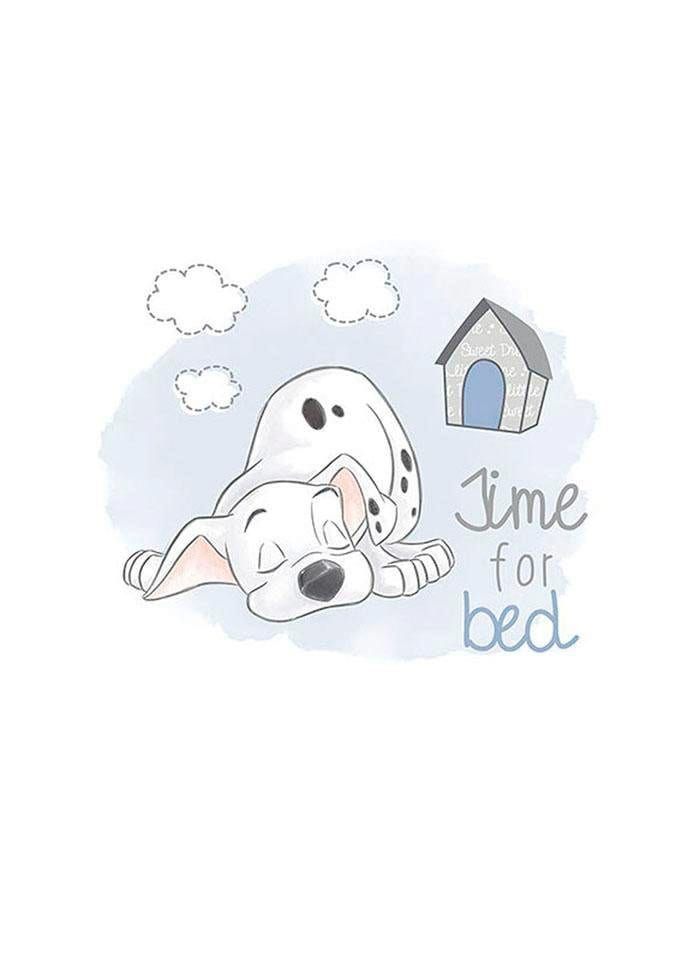 Komar Bild "101 Dalmatiner Bedtime" Disney 1 Stk. tlg. Wandbild zur Dekoration im Kinderzimmer - ohne Rahmen von Komar