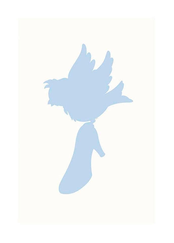 Komar Bild "Cinderella Bird" Disney 1 Stk. tlg. Wandbild zur Dekoration im Kinderzimmer - ohne Rahmen von Komar