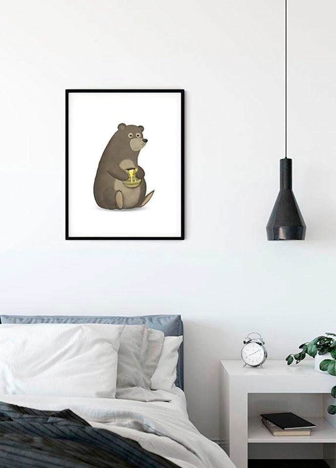 Komar Bild "Cute Animal Bear" Tiere 1 Stk. tlg. Wandbild zur Dekoration - ohne Rahmen von Komar