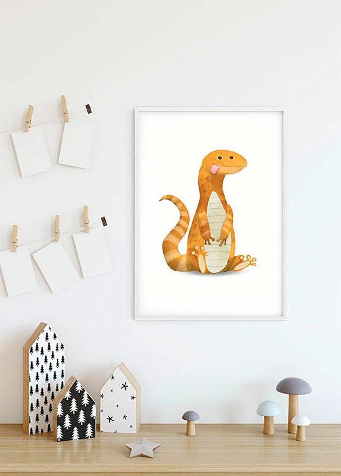 Komar Bild "Cute Animal Lizard" Tiere 1 Stk. tlg. Wandbild zur Dekoration - ohne Rahmen von Komar