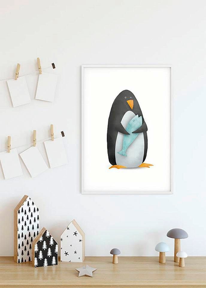 Komar Bild "Cute Animal Penguin" Tiere 1 Stk. tlg. Wandbild zur Dekoration - ohne Rahmen von Komar