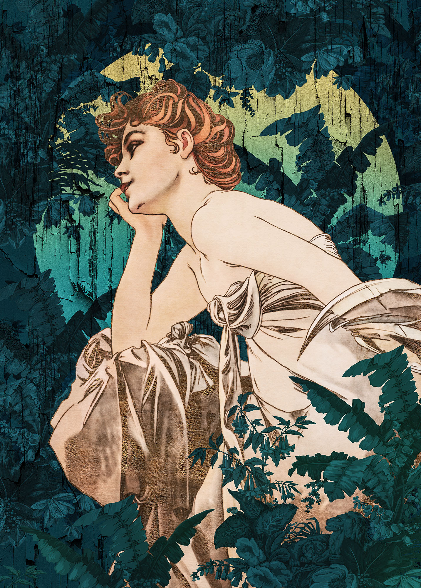 Komar Bild "Désirée" Natur 1 Stk. tlg. Wandbild zur Dekoration - ohne Rahmen von Komar