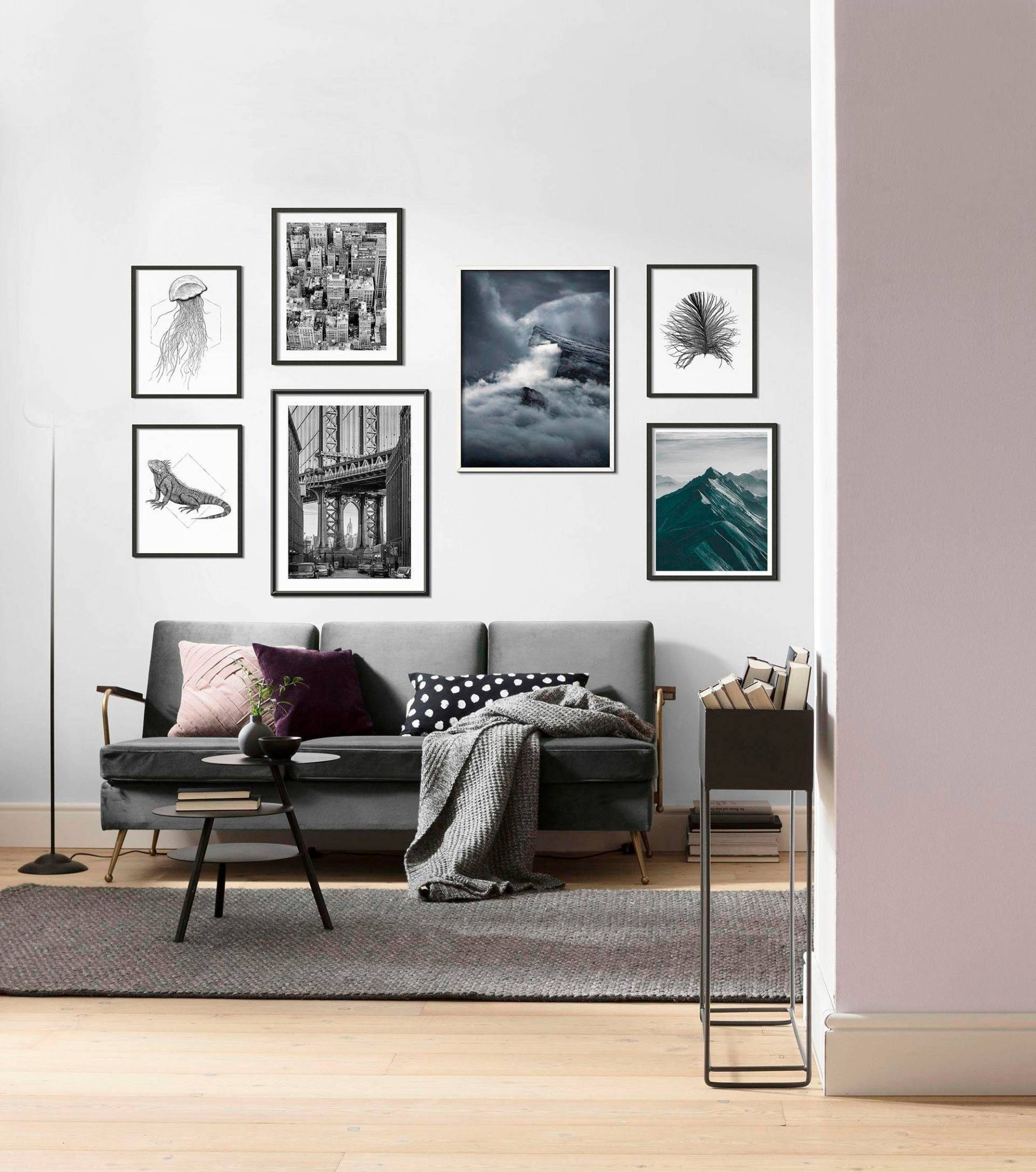 Komar Bild "Feather White" Federn 1 Stk. tlg. Wandbild zur Dekoration - ohne Rahmen von Komar