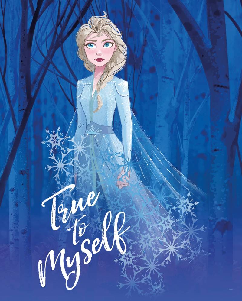 Komar Bild "Frozen 2 Elsa true to myself" Disney 1 Stk. tlg. Wandbild zur Dekoration im Kinderzimmer - ohne Rahmen von Komar