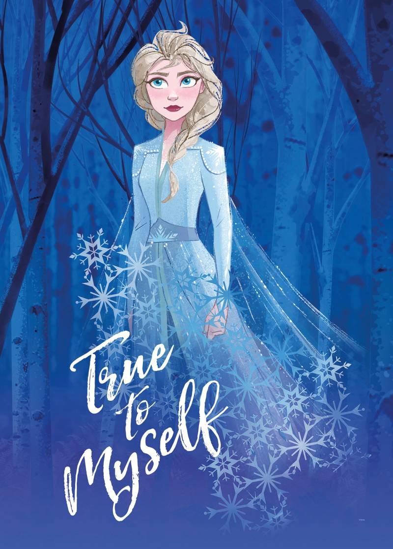 Komar Bild "Frozen 2 Elsa true to myself" Disney 1 Stk. tlg. Wandbild zur Dekoration im Kinderzimmer - ohne Rahmen von Komar