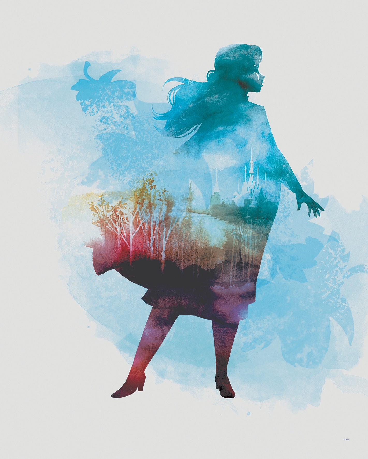 Komar Bild "Frozen Anna Aquarell" Disney 1 Stk. tlg. Wandbild zur Dekoration im Kinderzimmer - ohne Rahmen von Komar