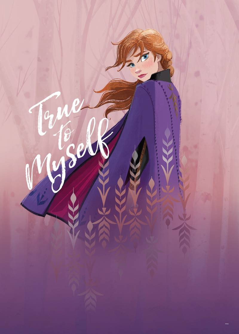Komar Bild "Frozen Anna True to Myself" Disney 1 Stk. tlg. Wandbild zur Dekoration im Kinderzimmer - ohne Rahmen von Komar