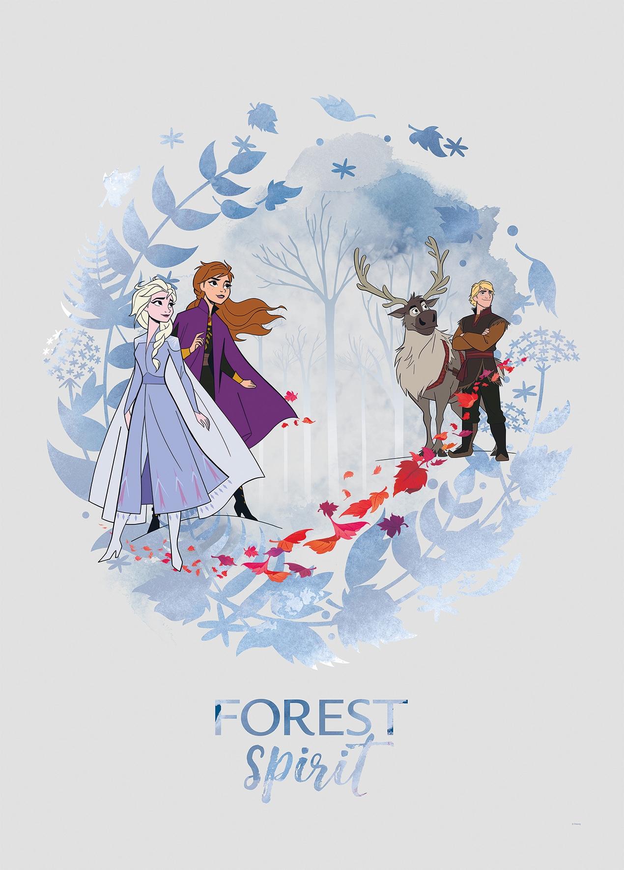 Komar Bild "Frozen Spirit" Disney 1 Stk. tlg. Wandbild zur Dekoration im Kinderzimmer - ohne Rahmen von Komar