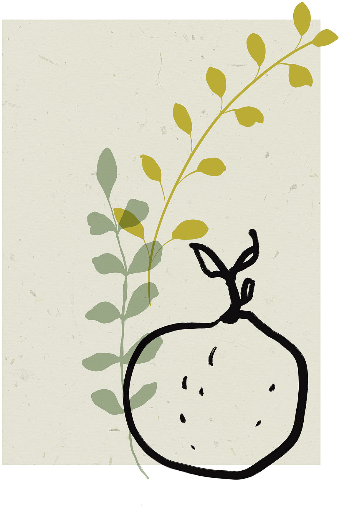 Komar Bild "Fruit du paradis" Natur 1 Stk. tlg. Wandbild zur Dekoration - ohne Rahmen von Komar