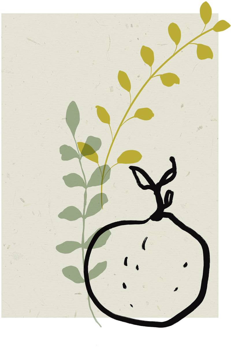 Komar Bild "Fruit du paradis" Natur 1 Stk. tlg. Wandbild zur Dekoration - ohne Rahmen von Komar