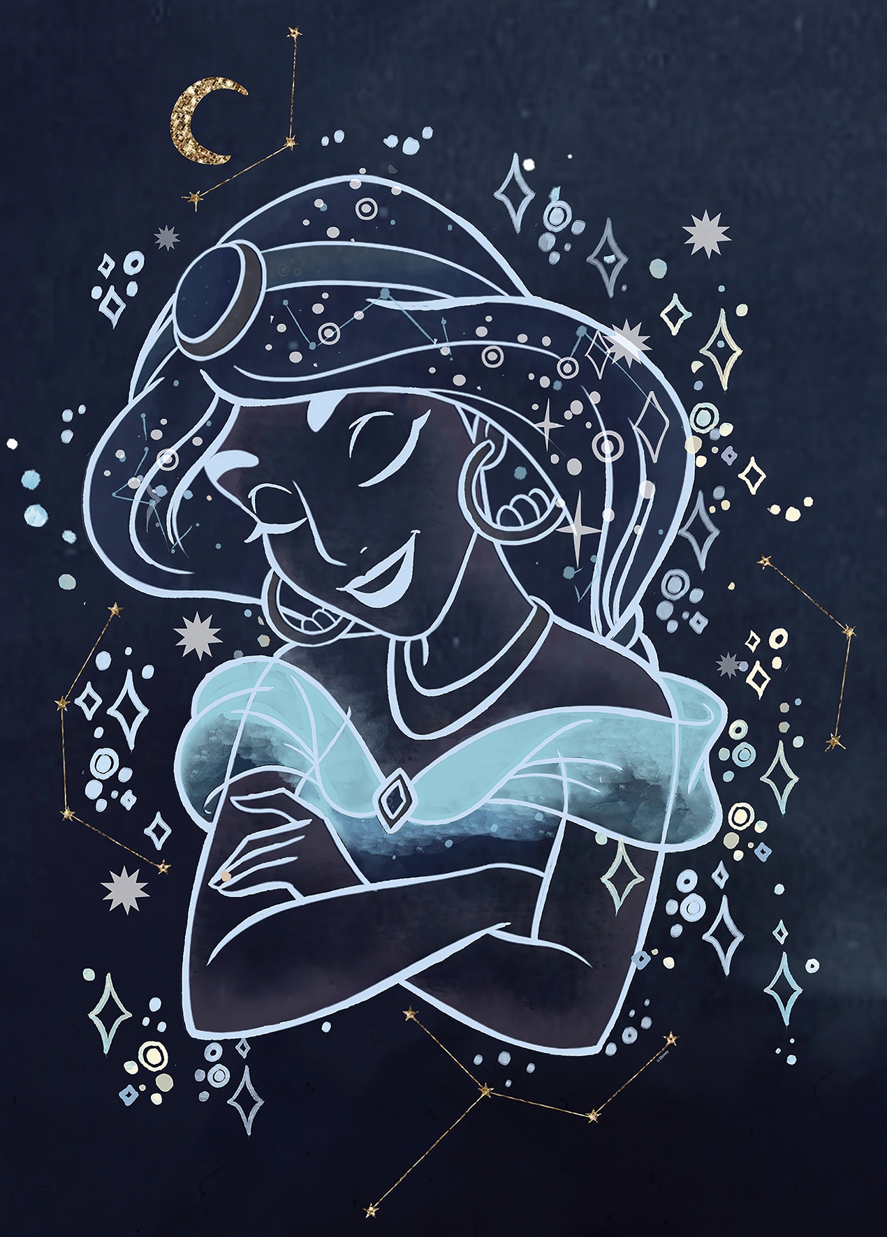 Komar Bild "Jasmin Dreaming", Disney, (1 St.), Wandbild zur Dekoration im Kinderzimmer - ohne Rahmen von Komar