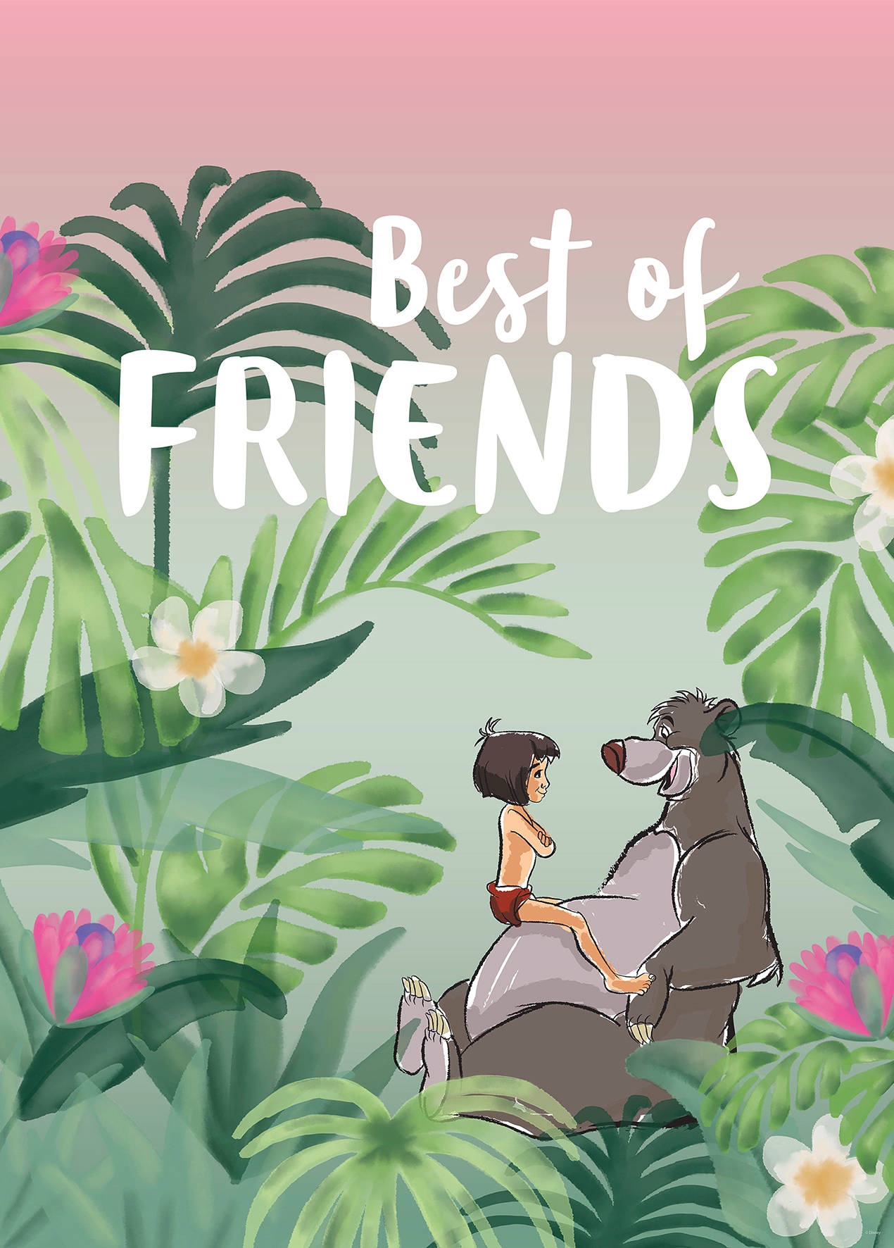 Komar Bild "Jungle Book Best of Friends" Disney 1 Stk. tlg. Wandbild zur Dekoration im Kinderzimmer - ohne Rahmen von Komar