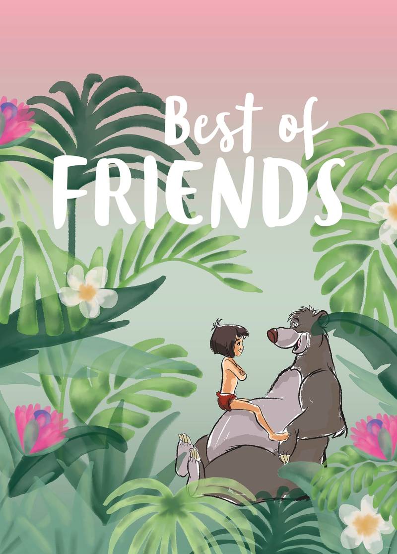 Komar Bild "Jungle Book Best of Friends" Disney 1 Stk. tlg. Wandbild zur Dekoration im Kinderzimmer - ohne Rahmen von Komar