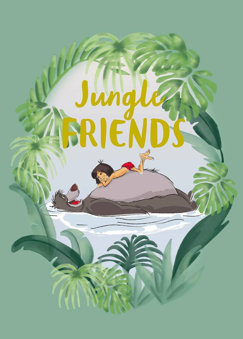 Komar Bild "Jungle Book Friends" Disney 1 Stk. tlg. Wandbild zur Dekoration im Kinderzimmer - ohne Rahmen von Komar