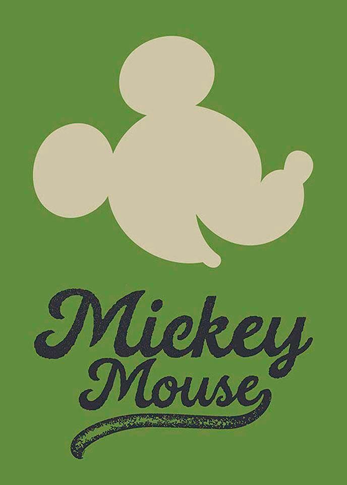 Komar Bild "Mickey Mouse Green Head" Disney 1 Stk. tlg. Wandbild zur Dekoration im Kinderzimmer - ohne Rahmen von Komar