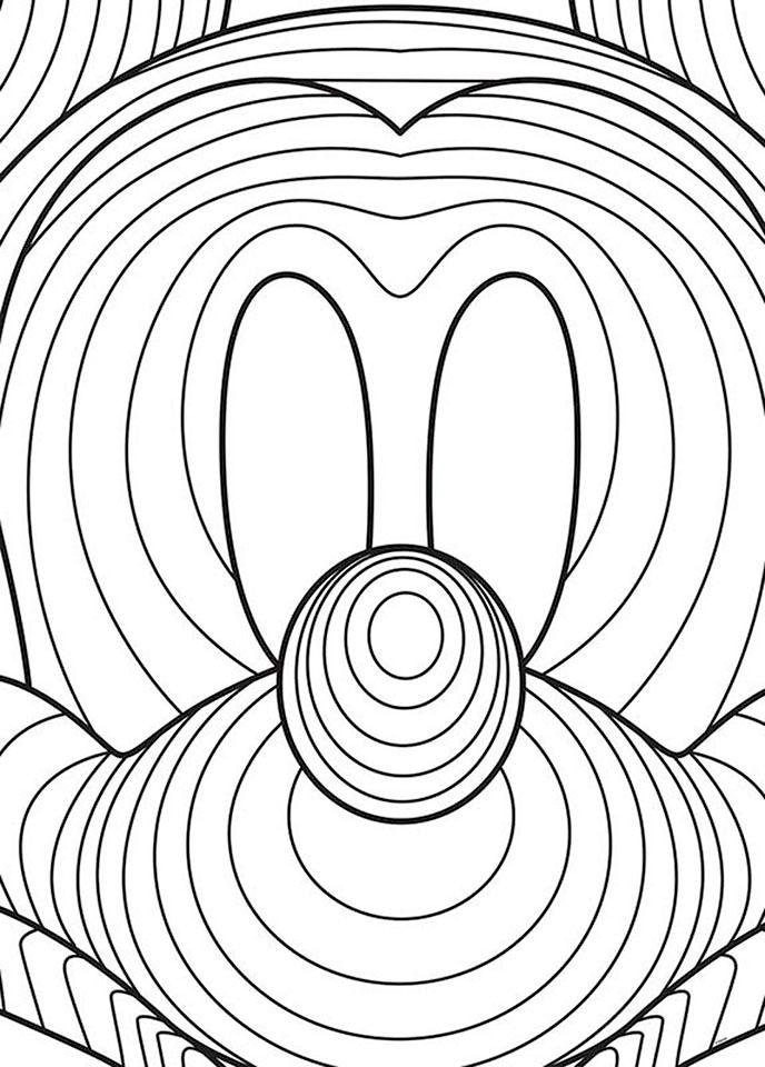 Komar Bild "Mickey Mouse Lines" Disney 1 Stk. tlg. Wandbild zur Dekoration im Kinderzimmer - ohne Rahmen von Komar