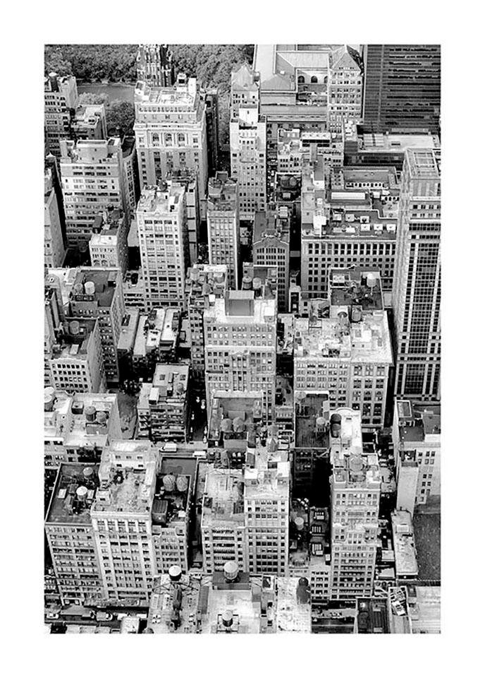 Komar Bild "Roof Top" Städte 1 Stk. tlg. Wandbild zur Dekoration - ohne Rahmen von Komar