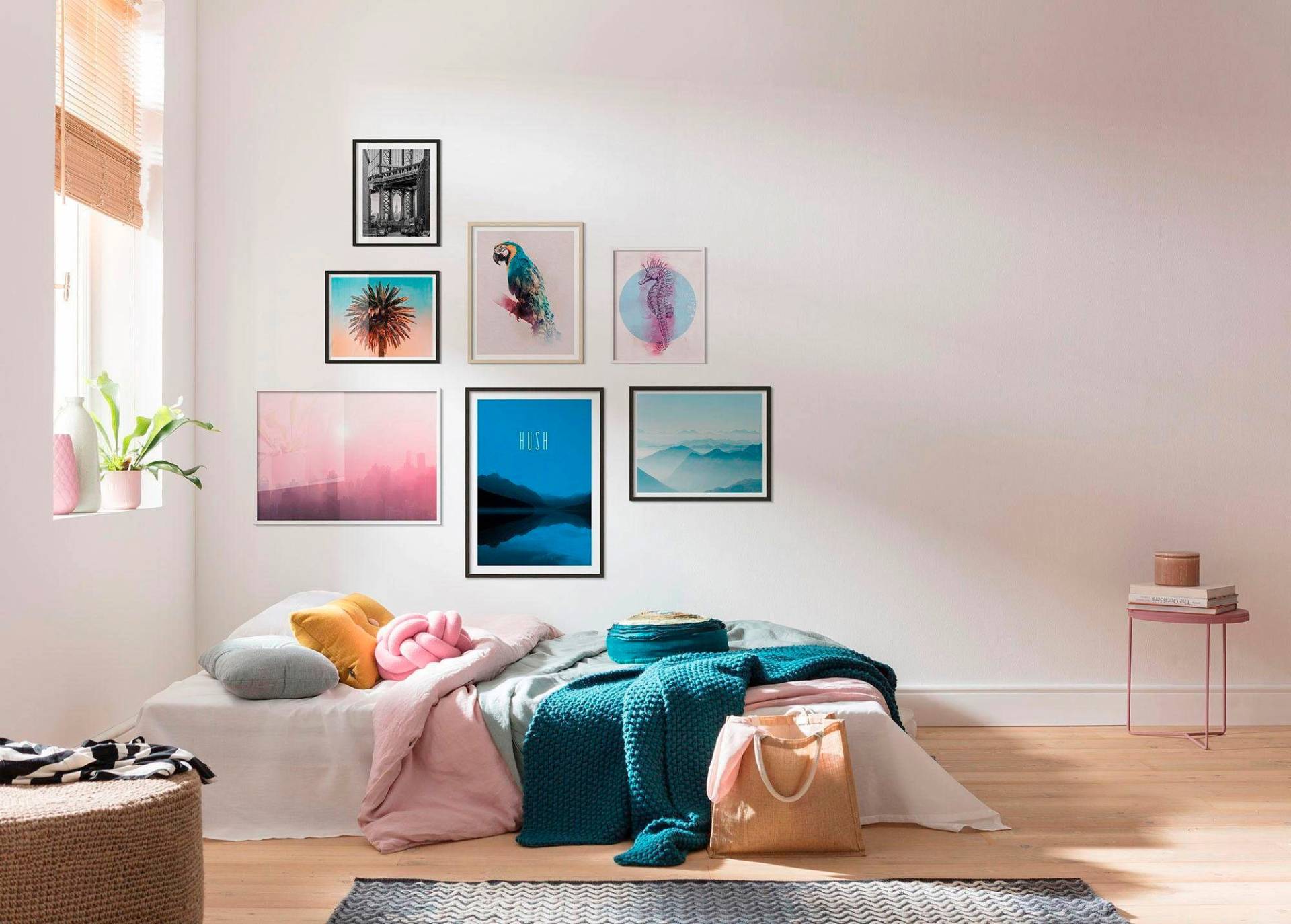 Komar Bild "Sea Horse Circle" Tiere 1 Stk. tlg. Wandbild zur Dekoration - ohne Rahmen von Komar