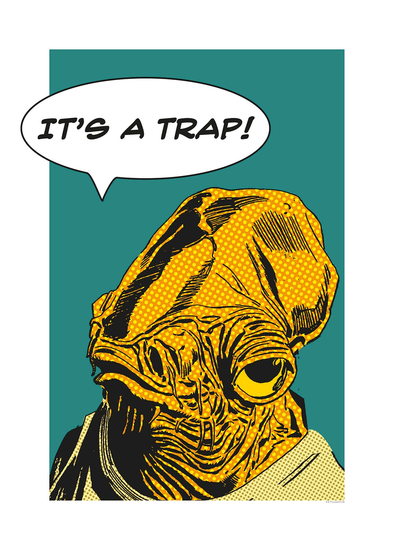 Komar Bild "Star Wars Classic Comic Quote Ackbar" Star Wars 1 Stk. tlg. Wandbild zur Dekoration im Kinderzimmer - ohne Rahmen von Komar