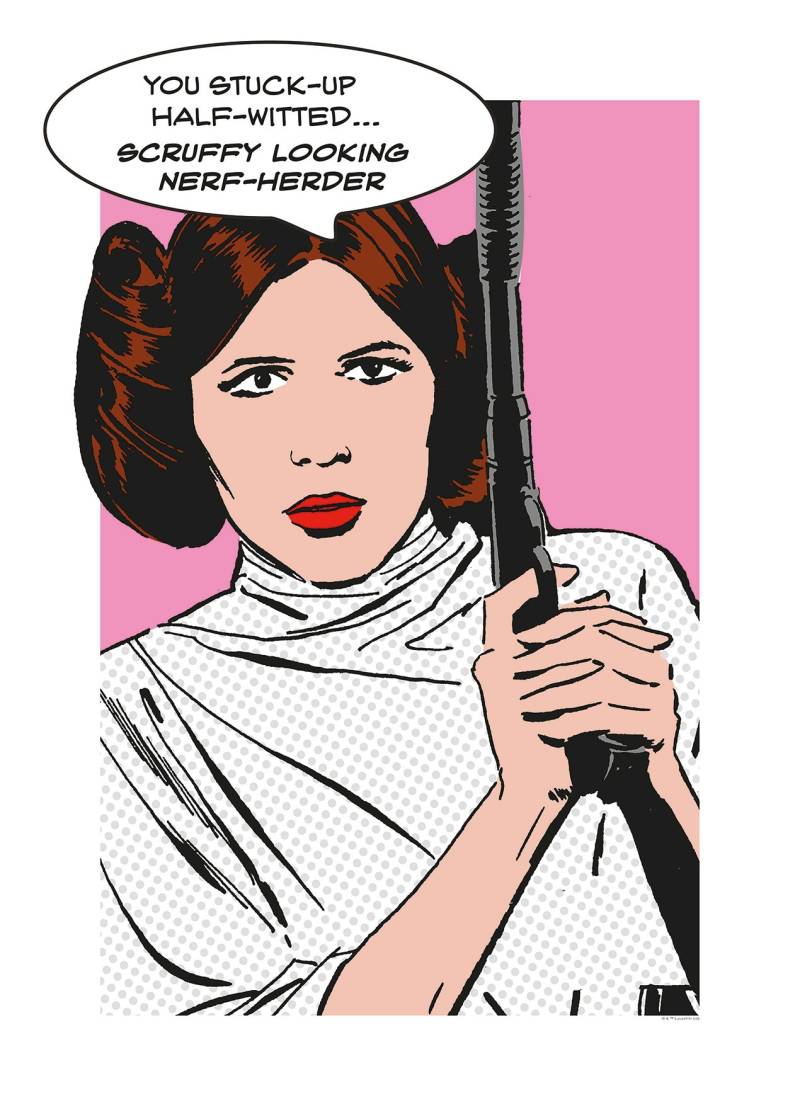Komar Bild "Star Wars Classic Comic Quote Leia" Star Wars 1 Stk. tlg. Wandbild zur Dekoration im Kinderzimmer - ohne Rahmen von Komar