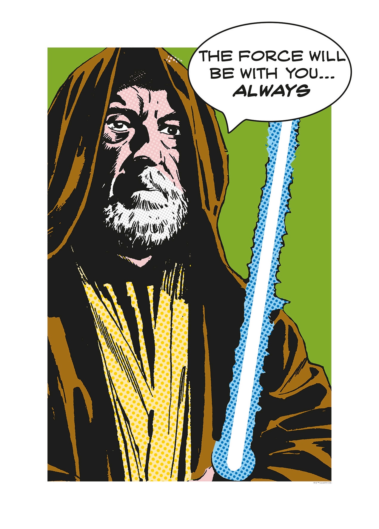 Komar Bild "Star Wars Classic Comic Quote Obi Wan" Star Wars 1 Stk. tlg. Wandbild zur Dekoration im Kinderzimmer - ohne Rahmen von Komar