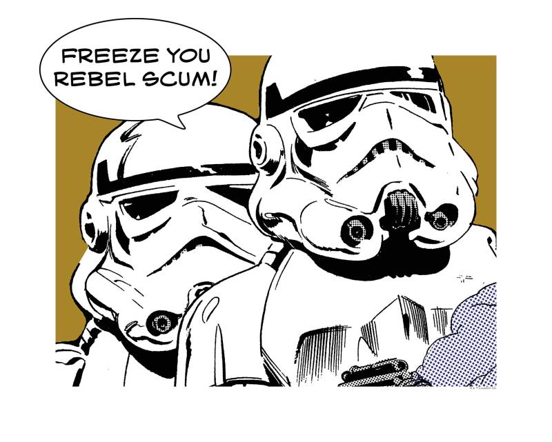 Komar Bild "Star Wars Classic Comic Quote Stormtrooper" Star Wars 1 Stk. tlg. Wandbild zur Dekoration im Kinderzimmer - ohne Rahmen von Komar