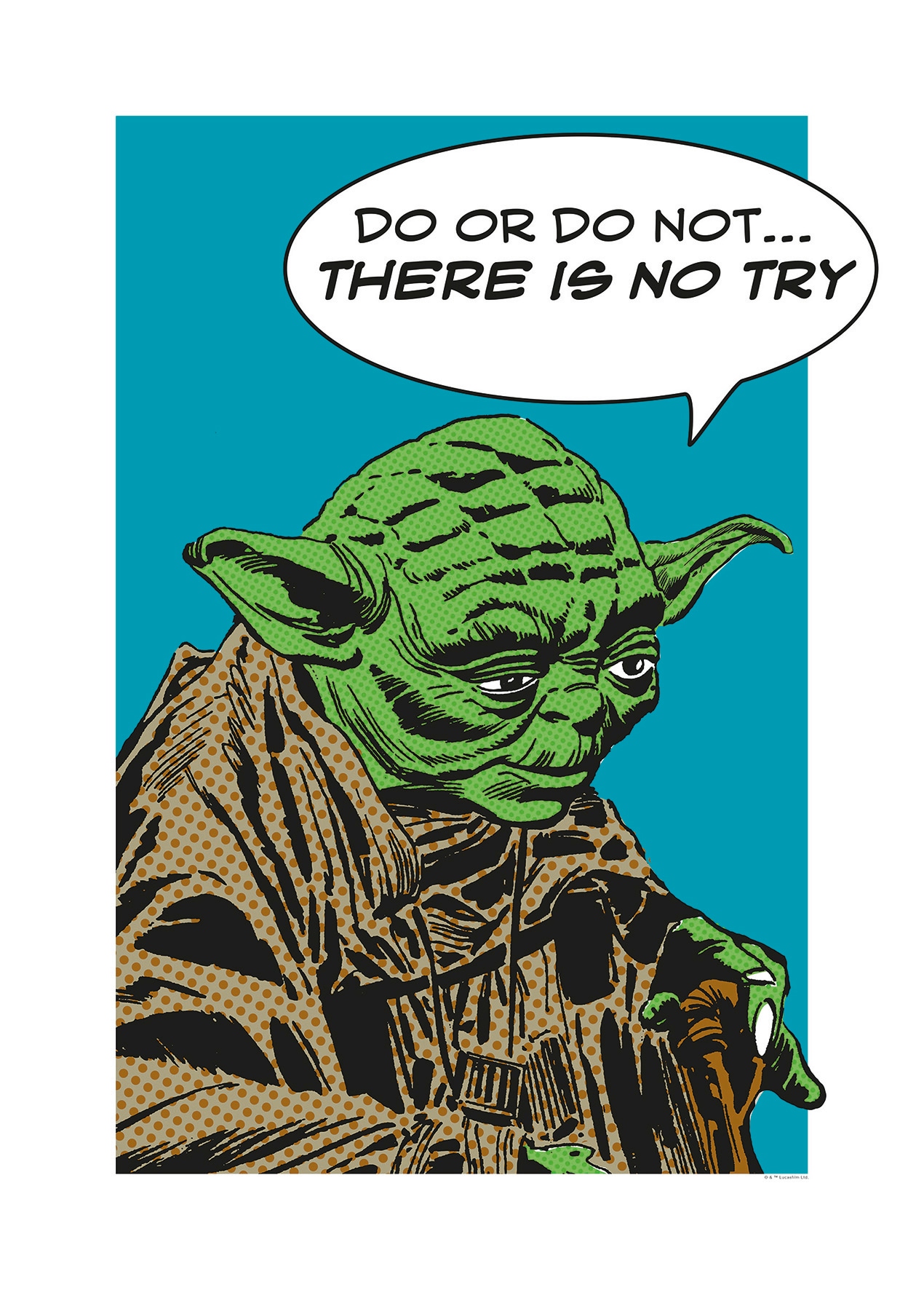 Komar Bild "Star Wars Classic Comic Quote Yoda" Star Wars 1 Stk. tlg. Wandbild zur Dekoration im Kinderzimmer - ohne Rahmen von Komar