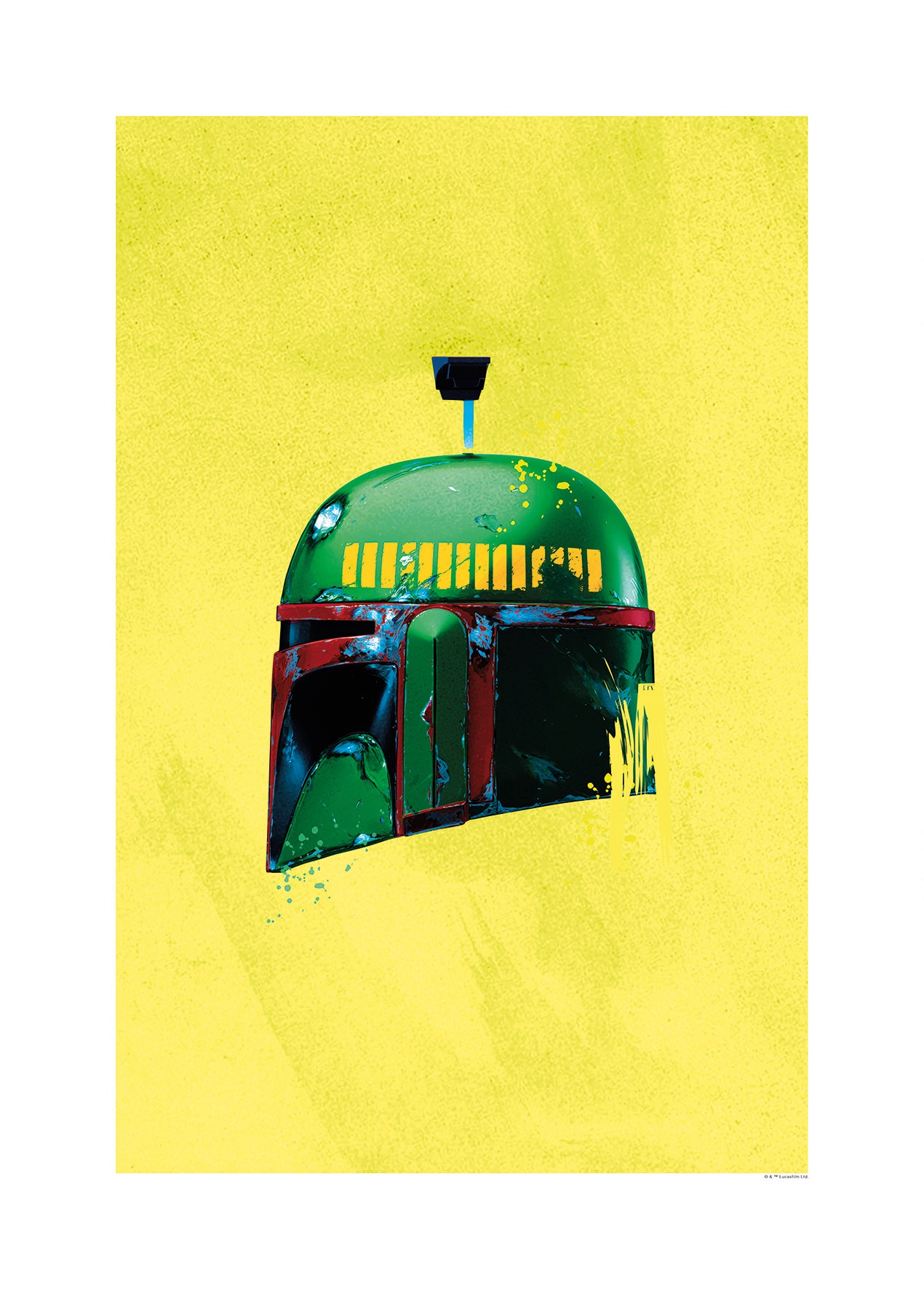 Komar Bild "Star Wars Classic Helmets Boba Fett" Star Wars 1 Stk. tlg. Wandbild zur Dekoration im Kinderzimmer - ohne Rahmen von Komar