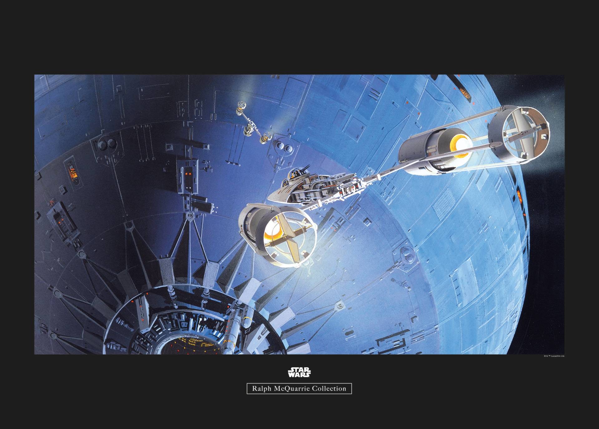 Komar Bild "Star Wars Classic RMQ Death Star Attack" Star Wars 1 Stk. tlg. Wandbild zur Dekoration im Kinderzimmer - ohne Rahmen von Komar