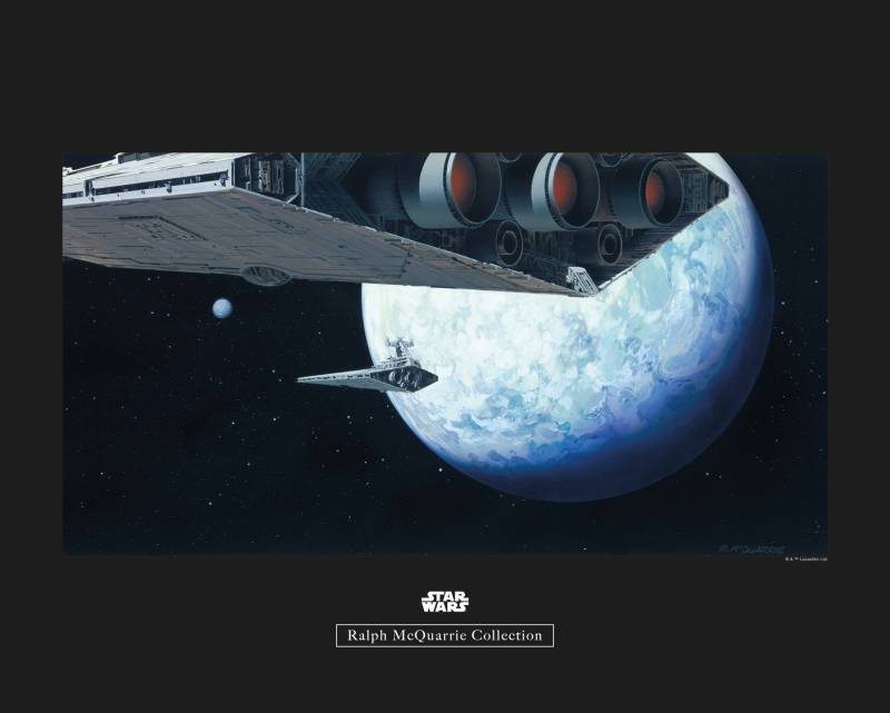 Komar Bild "Star Wars Classic RMQ Hoth Orbit" Star Wars 1 Stk. tlg. Wandbild zur Dekoration im Kinderzimmer - ohne Rahmen von Komar