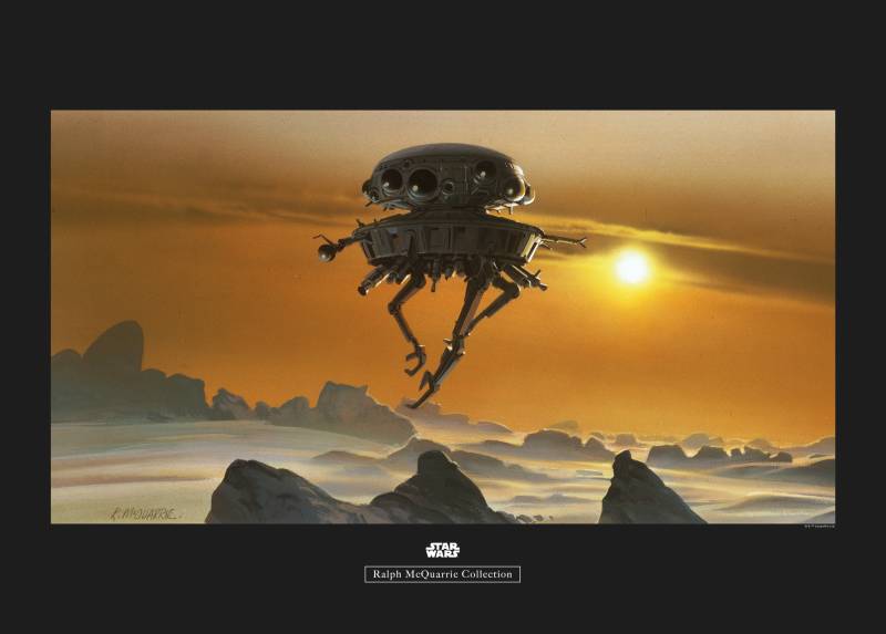 Komar Bild "Star Wars Classic RMQ Hoth Probe Droid" Star Wars 1 Stk. tlg. Wandbild zur Dekoration im Kinderzimmer - ohne Rahmen von Komar