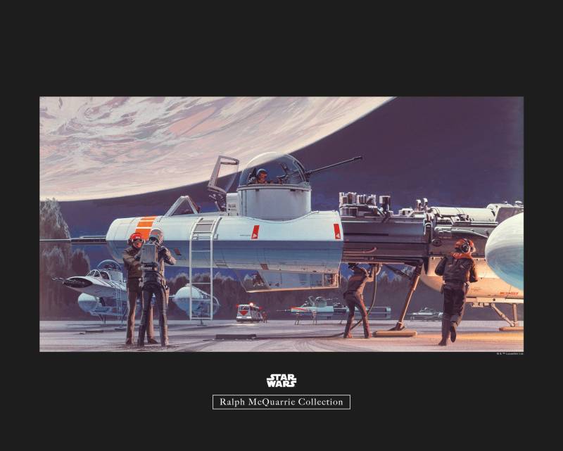 Komar Bild "Star Wars Classic RMQ Yavin Hangar" Star Wars 1 Stk. tlg. Wandbild zur Dekoration im Kinderzimmer - ohne Rahmen von Komar