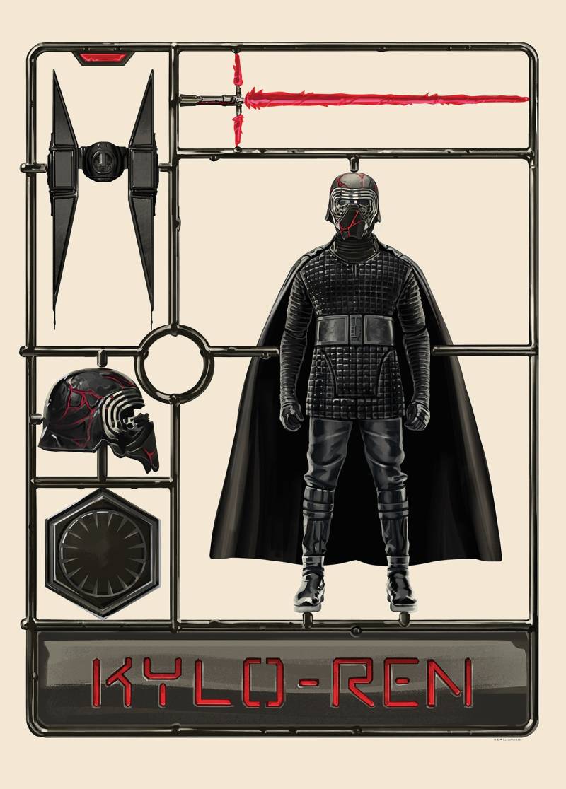 Komar Bild "Star Wars Toy Kylo" Star Wars 1 Stk. tlg. Wandbild zur Dekoration im Kinderzimmer - ohne Rahmen von Komar