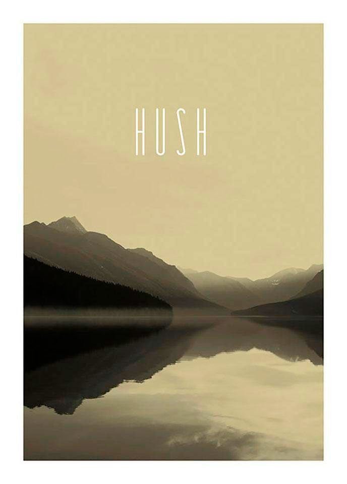 Komar Bild "Word Lake Hush Sand" Natur 1 Stk. tlg. Wandbild zur Dekoration - ohne Rahmen von Komar