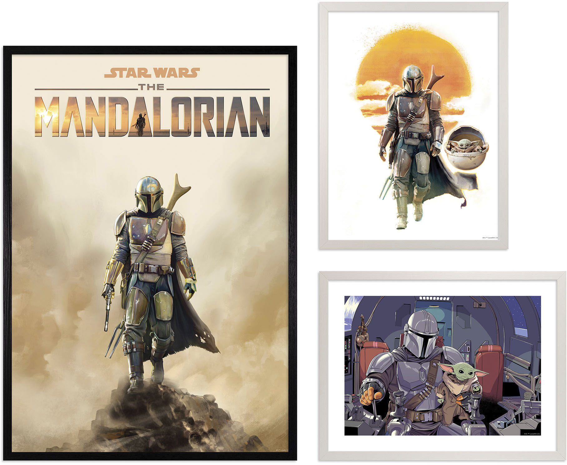 Komar Bild mit Rahmen "Mandalorian Empire", (3 St.) von Komar