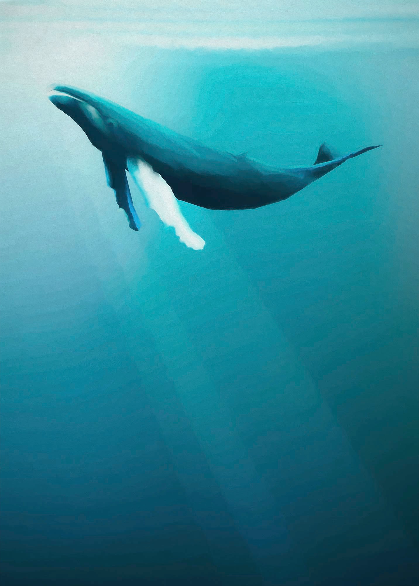 Komar Vliestapete "Artsy Humpback Whale" von Komar
