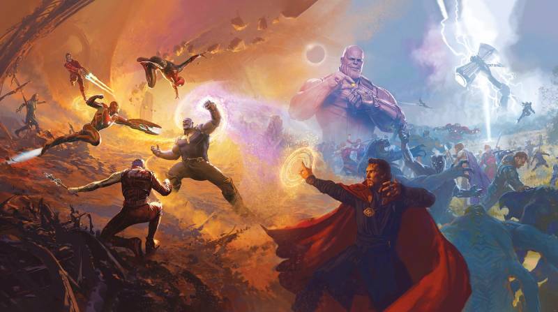 Komar Vliestapete "Avengers Epic Battles Two Worlds" von Komar