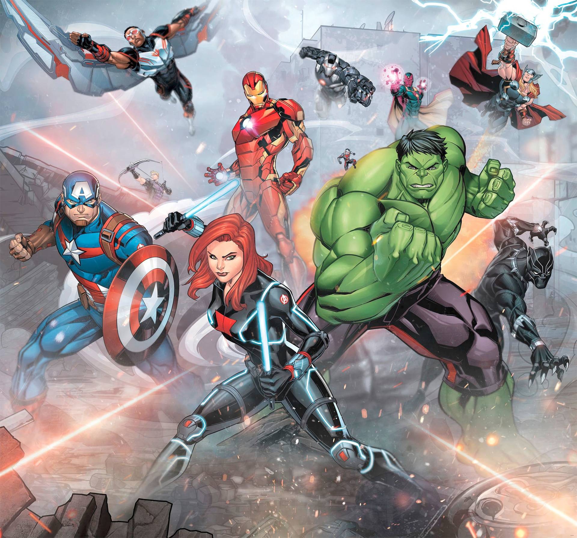 Komar Vliestapete "Avengers Street Revenge", 300x280 cm (Breite x Höhe) von Komar