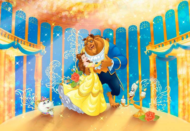 Komar Fototapete "Beauty and the Beast - Größe 368 x 254 cm" bedruckt glatt Kinderzimmer von Komar