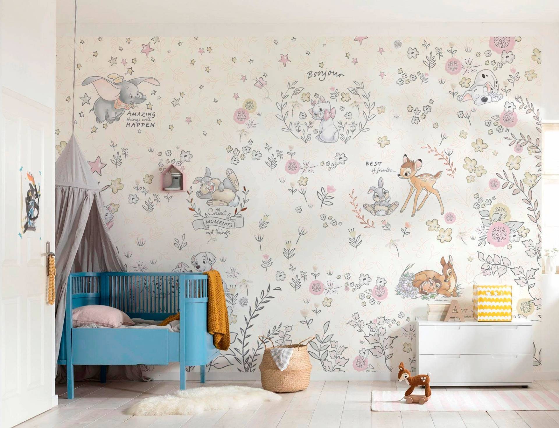 Komar Fototapete "Best of Friends - Größe 368 x 254 cm" bedruckt glatt Kinderzimmer von Komar