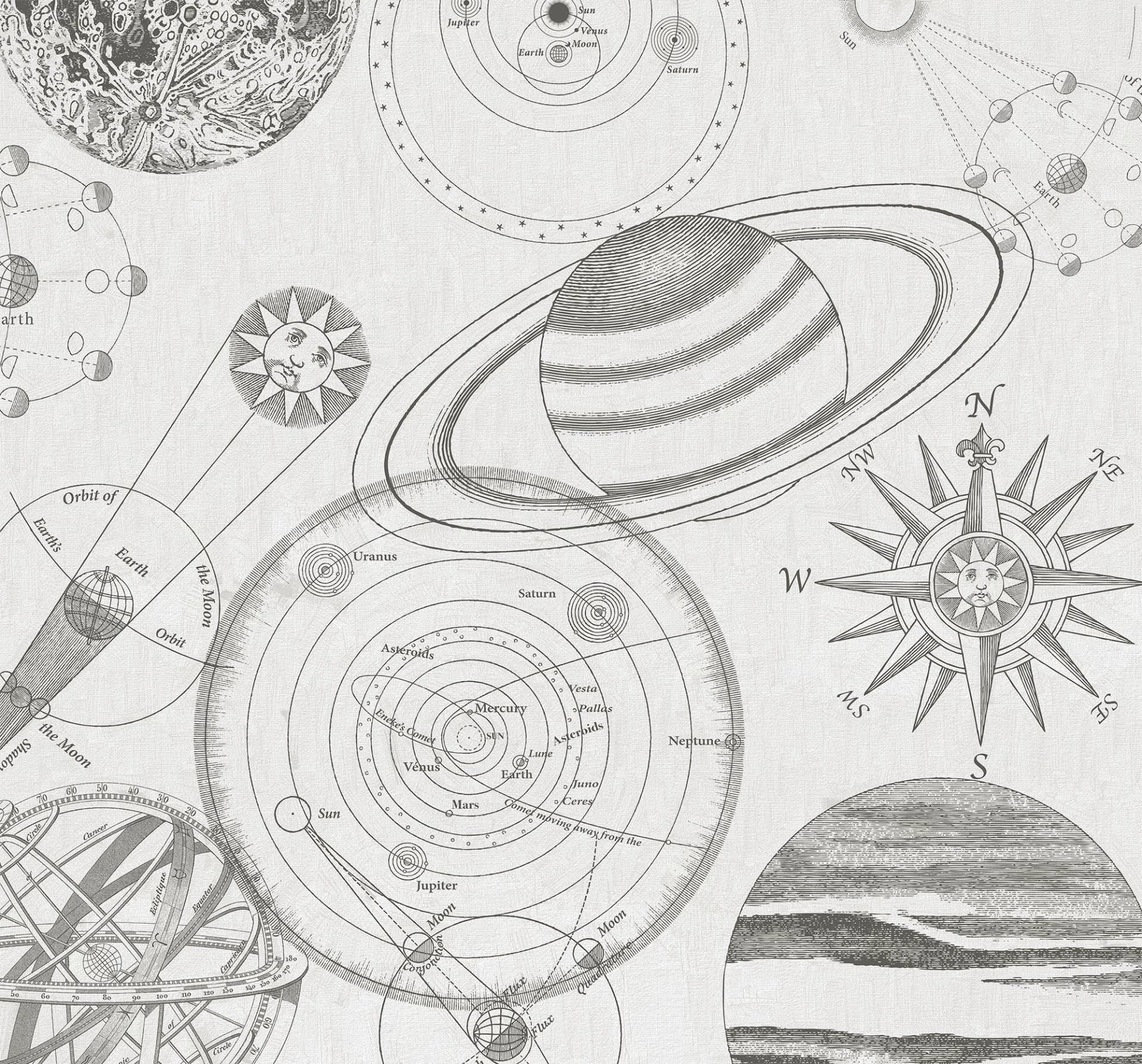 Komar Vliestapete "Cosmos Sketch" von Komar