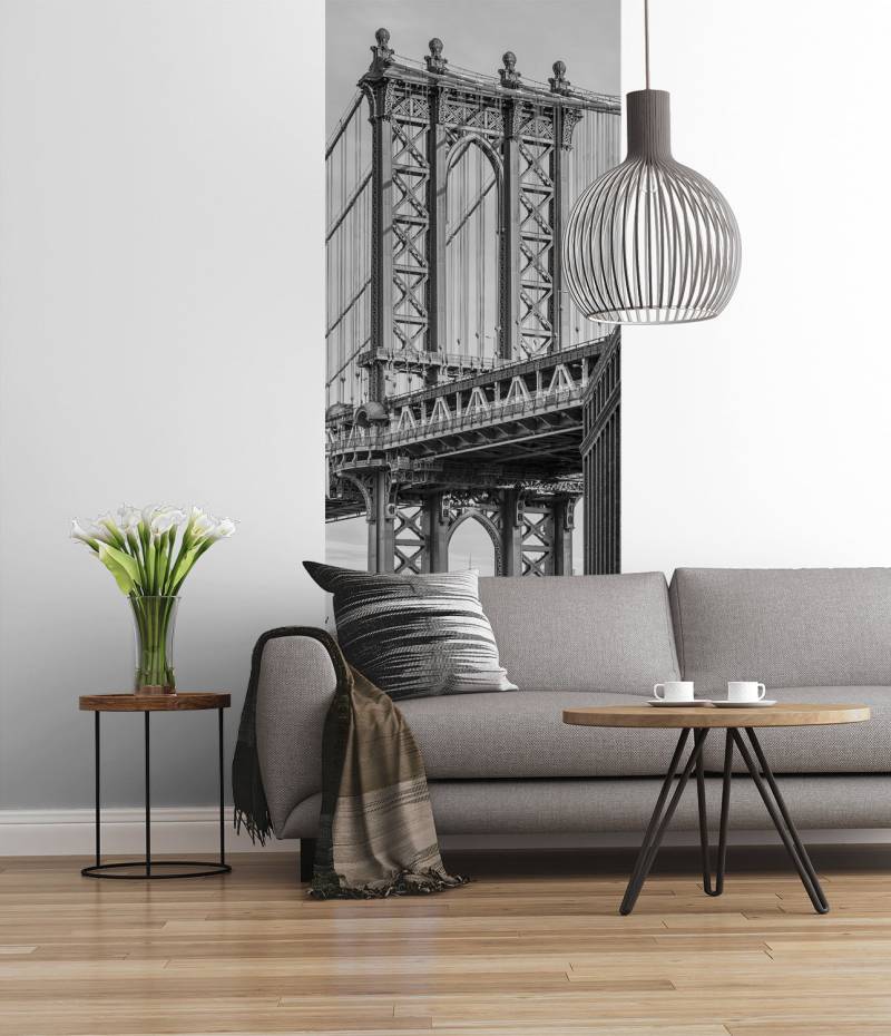 Komar Fototapete "Digitaldruck Vlies - Brooklyn View - Größe 100 x 280 cm" bedruckt glatt Wohnzimmer, Schlafzimmer von Komar