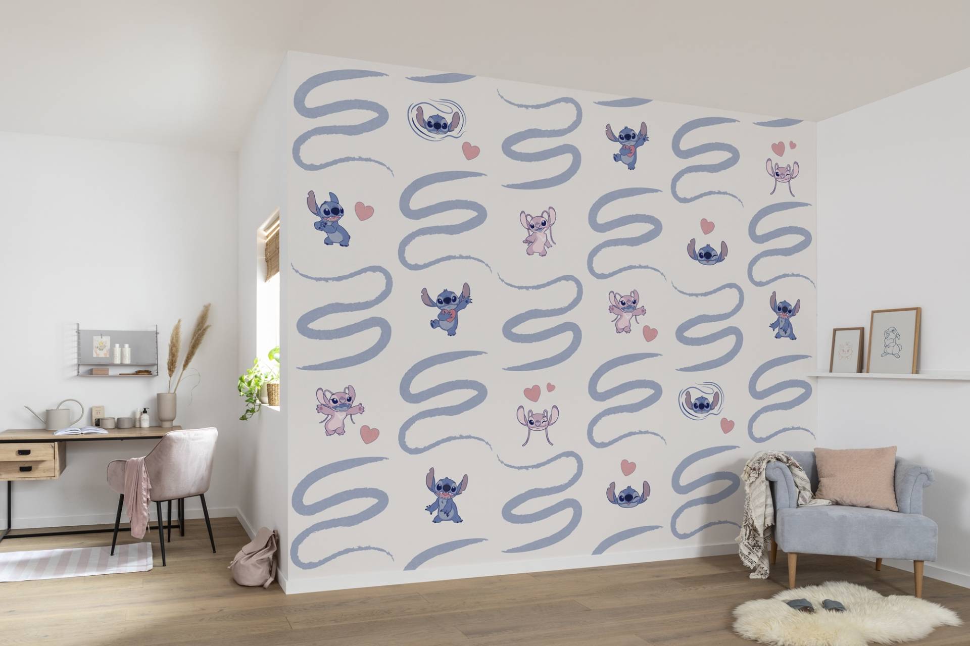 Komar Fototapete "Digitaldruck Vlies - Lilo und Stitch Be Kind - Größe 300 x 250 cm" bedruckt glatt Kinderzimmer von Komar