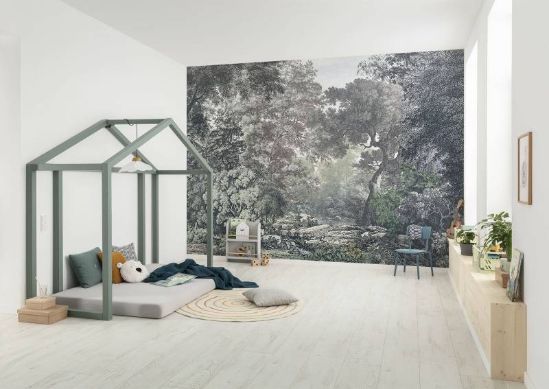 Komar Fototapete "Digitaldruck Vlies - Wood Wide Web - Größe 400 x 280 cm" bedruckt glatt Wohnzimmer, Schlafzimmer von Komar