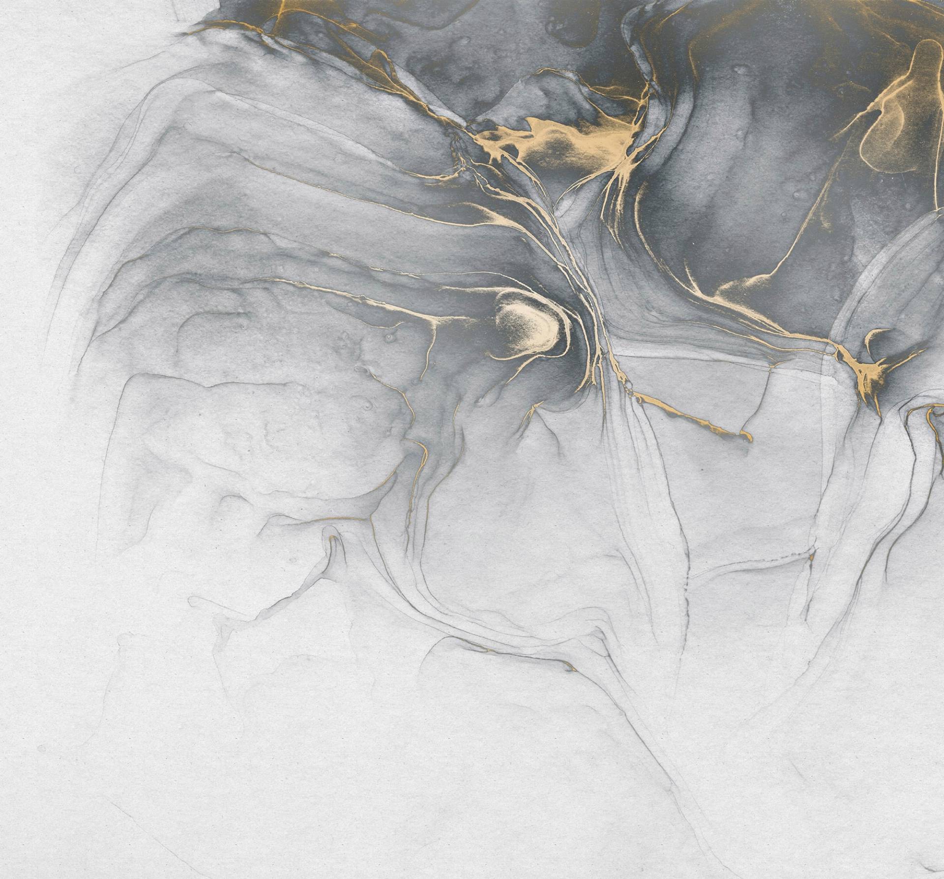 Komar Vliestapete "Ink Gold Fluid", 300x280 cm (Breite x Höhe) von Komar