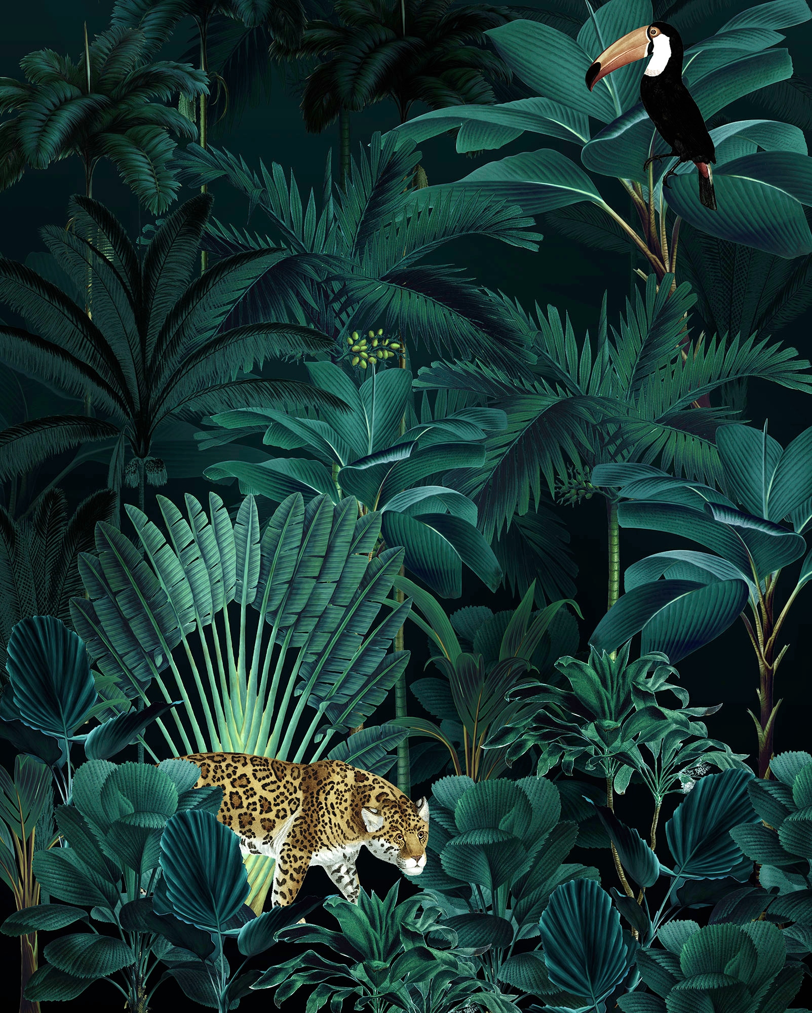 Komar Vliestapete "Jungle Night" von Komar