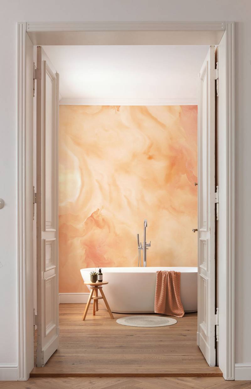 Komar Fototapete "Komar Vlies Fototapete - Candy Peach - Größe 400 x 250 cm" bedruckt glatt von Komar