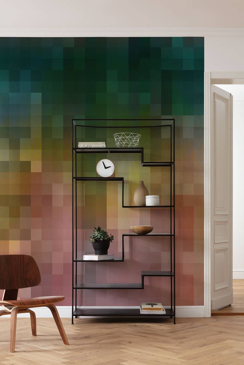 Komar Fototapete "Komar Vlies Fototapete - Paper Pixels - Größe 200 x 250 cm" bedruckt glatt von Komar