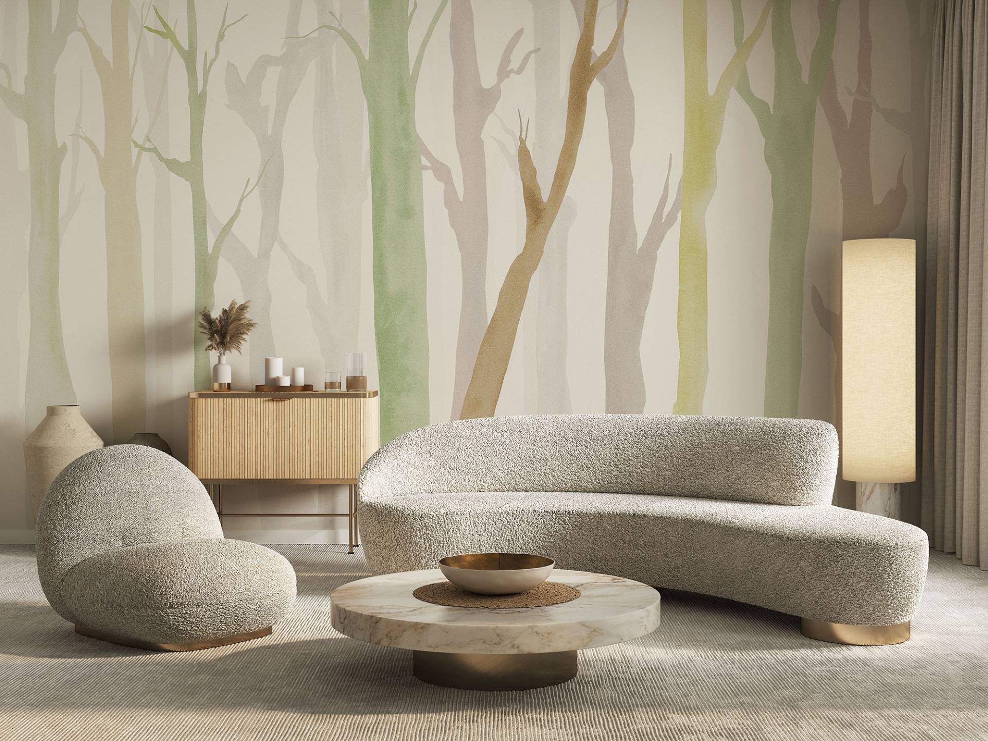 Komar Fototapete "Komar Vlies Fototapete - Shadow Woods - Größe 350 x 250 cm" bedruckt glatt von Komar